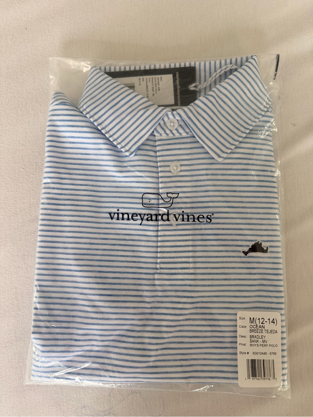 Vineyard Vines Ocean Breeze Striped Polo - NWT - Boys 12-14